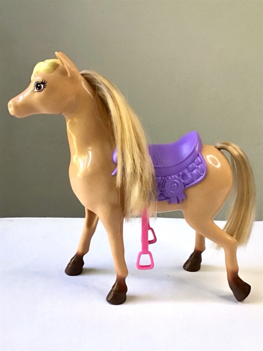 Barbie Horse from Camping Fun Stacie Doll Size Toy Pony Purple Saddle 2012